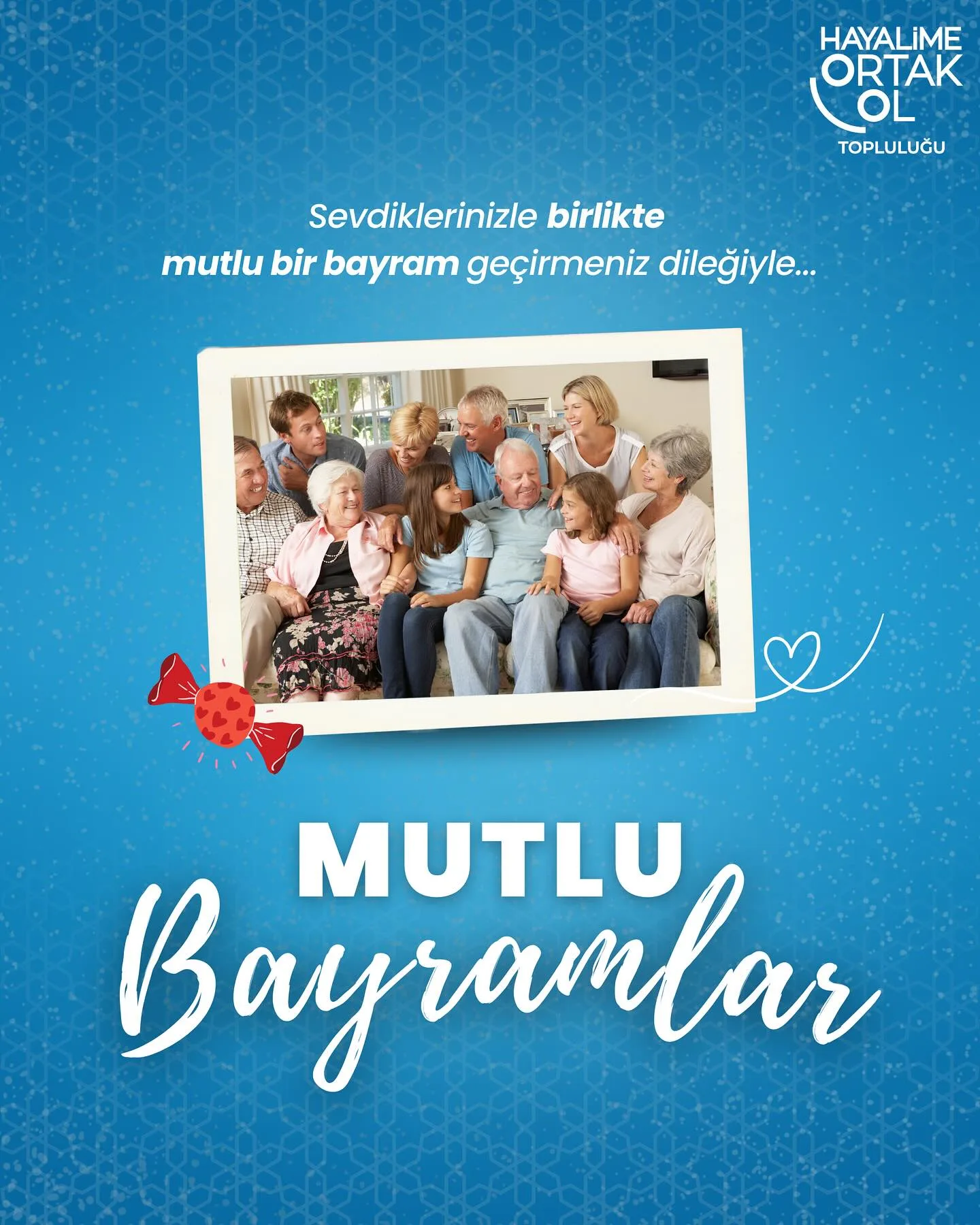 Hayalime Ortak Ol Topluluğu olarak, sevdiklerinizle birlikte sağlık, huzur ve mutluluk dolu bir bayram geçirmenizi dileriz. İyi bayramlar! 💙 ✨
#HayalimeOrtakOl #DünyayıDeğiştir #Bayram